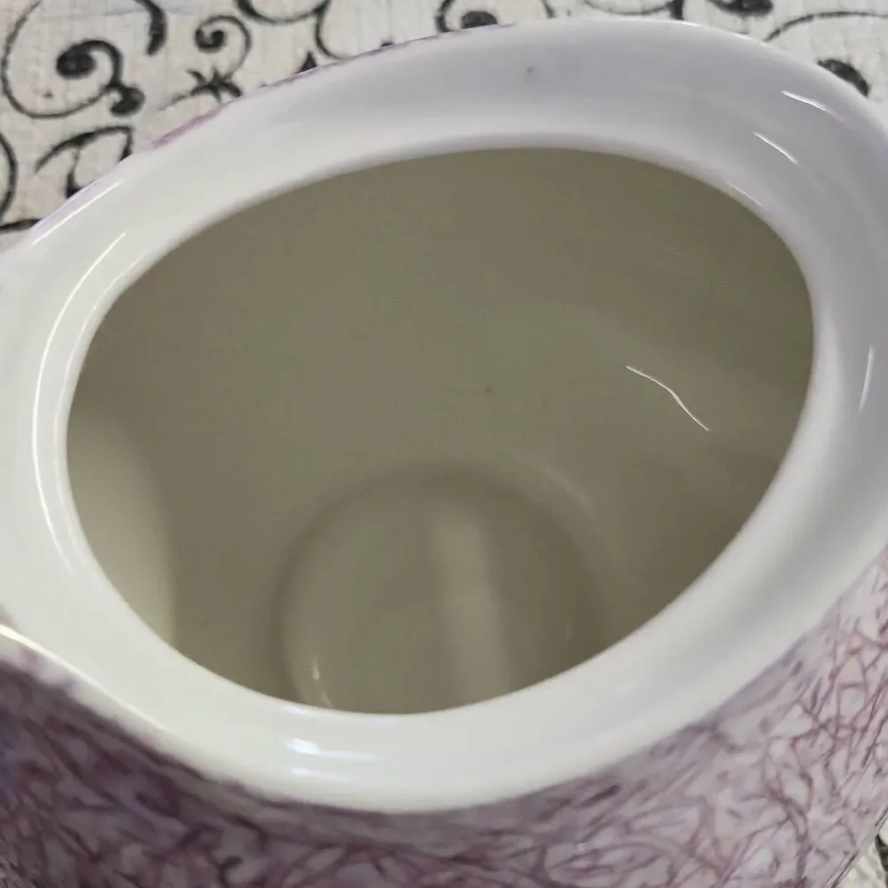 Lilac Patterned Tea Pot
